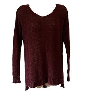 Essentials by Full Tilt Size Small Maroon Pullover Sweater Tunic Slouchy